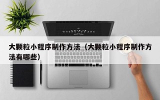 荣成大颗粒小程序制作方法（大颗粒小程序制作方法有哪些）